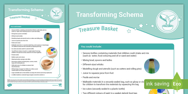 Transforming Schema Treasure Basket | Twinkl (teacher made)