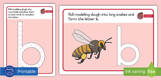 Gr. R Phonics: Letter B Modelling Dough Playmats - Twinkl