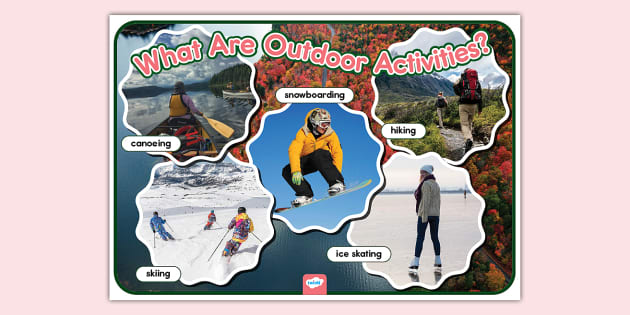 * NEW * What Are Outdoor Activities? Photo Display Poster
