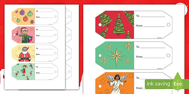 Christmas postage labels x 10 stickers Stamp Santa White Creative Post Craft 