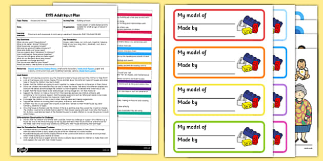 EYFS Building a House Adult Input Plan and Resource Pack
