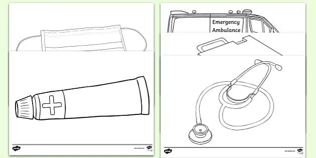 coloring pages for first aid