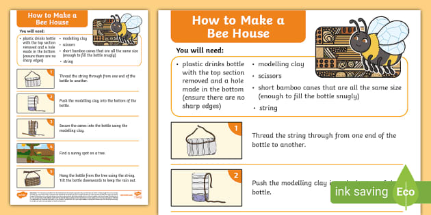 How To Make A Bee House Instructions Twinkl Eyfs