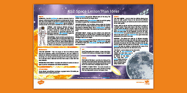 space homework ideas ks2