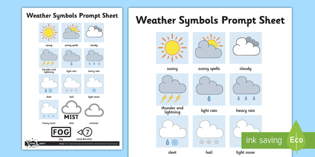 Weather Symbols Worksheet / Activity Sheet - weather, weather