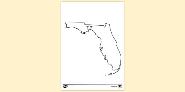 Florida State Colouring Page | Colouring Sheets - Twinkl