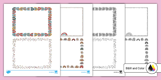 colorful border templates for kids