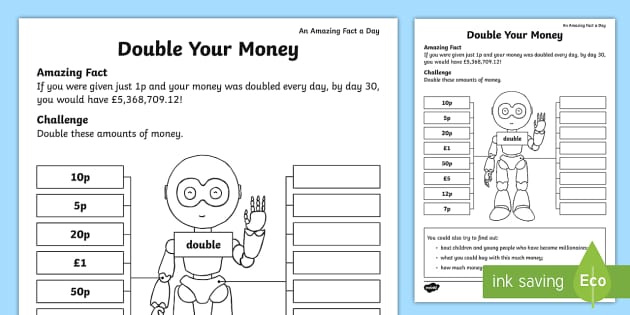 Double Your Money Worksheet / Worksheet (teacher Made)