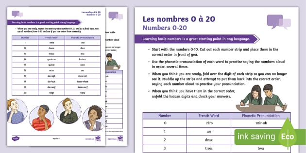 French Numbers 1 to 12 Worksheet | Twinkl - Twinkl