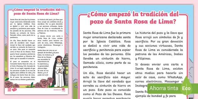 Rose Lima Sex Video - Letras: Santa Rosa de Lima | Twinkl PerÃº (teacher made)