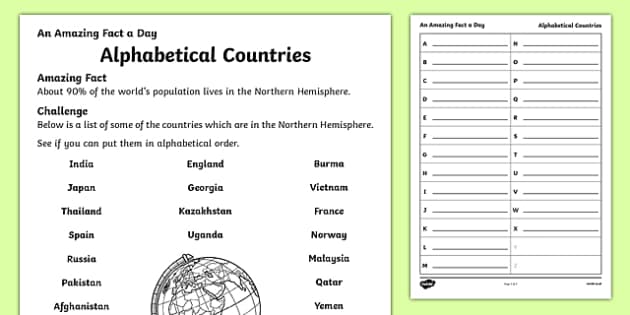 end of year alphabetical order worksheet worksheet