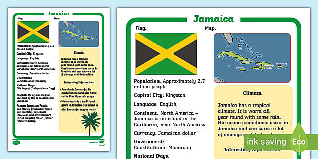 english presentation about jamaica