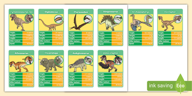 Dinosaurs Top Trumps Game of Match 
