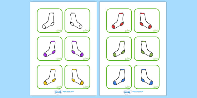 👉 Matching Socks Colour Activity (teacher made) - Twinkl