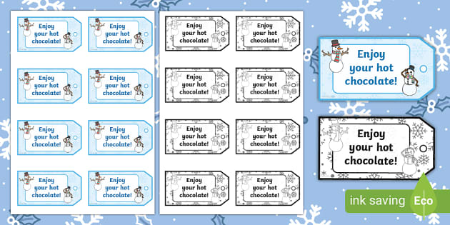 Hot Cocoa Stand Dramatic Play Labels (Teacher-Made) - Twinkl