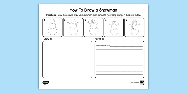 How To Draw A Snowman - Art For Kids Hub 