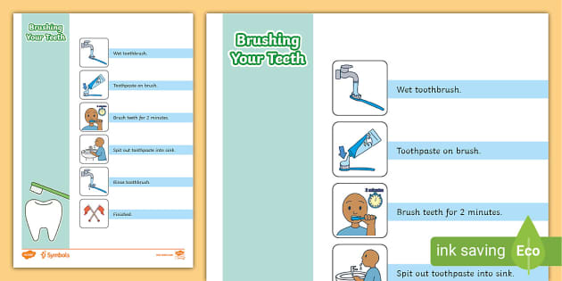 Twinkl Symbols: Brushing Teeth Visual Schedule - Twinkl