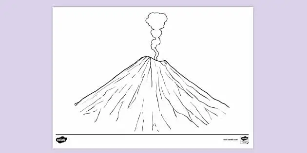 Learn How To Draw Volcano In Simple Steps
