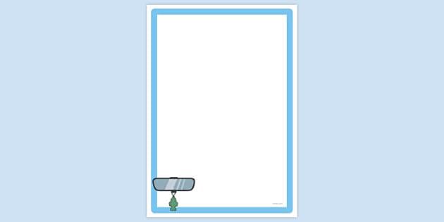 FREE! - Simple Blank Rear View Mirror Page Border
