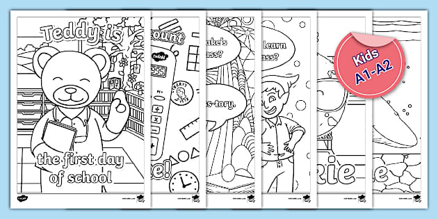 Mindfulness Back to School Puns Colouring Cards - Twinkl