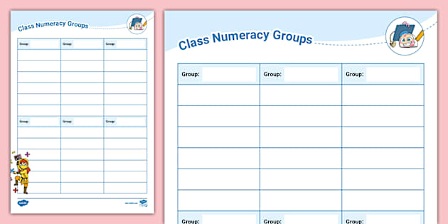 My Teaching File: Class Numeracy Groups - Twinkl