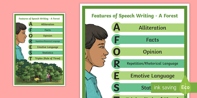 speech writing language features