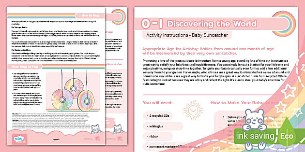 0-12 Months Discovering the World Baby Suncatcher - Twinkl