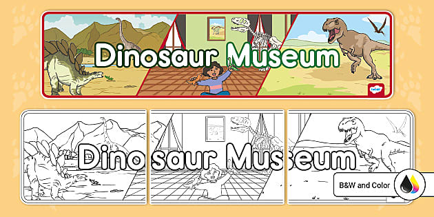 Dinosaur Museum Banner Prek Resource Twinkl Usa Twinkl 4313