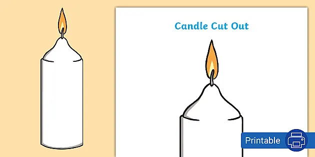 Candle Template  Display Resources (Teacher-Made) - Twinkl