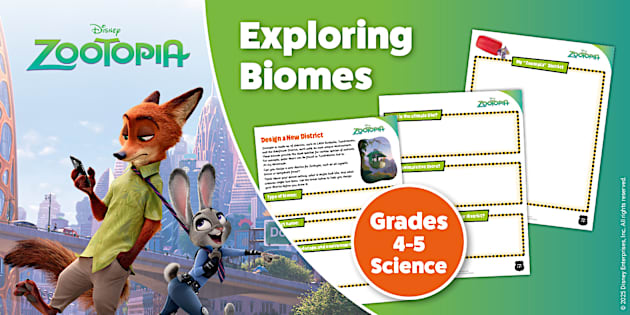 Zootopia: Design a District — Exploring Biomes Activity for 4th-5th Grade