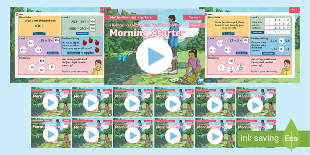 👉 Year 4 Maths Spring Morning Starter Bumper Pack - Twinkl