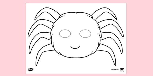 FREE! - Spider Role Play Mask Colouring Sheet | Colouring Sheets