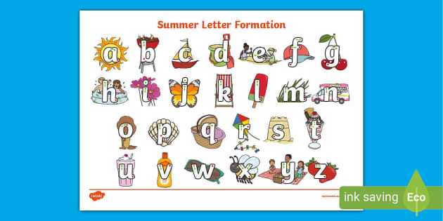 Summer Letter Formation Worksheet (teacher made) - Twinkl