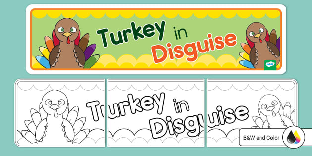 Turkey In Disguise Banner Twinkl