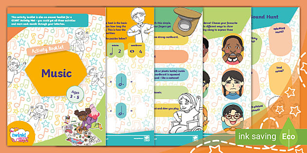 👉 Music Activity Booklet (Ages 3 - 5) - Twinkl