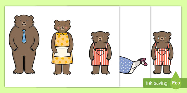 Goldilocks And The Three Bears Stick Puppets Goldilocks And The Three Bears Stick Puppets