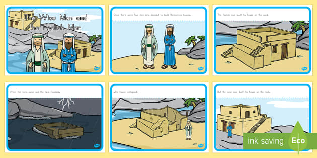 Bible Stories For Kids Wise Man And Foolish Man Twinkl