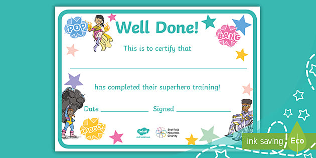 Superhero Activity Day Certificate (Teacher-Made) - Twinkl