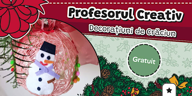 Glob de Crăciun din sfoară – Profesorul creativ Twinkl