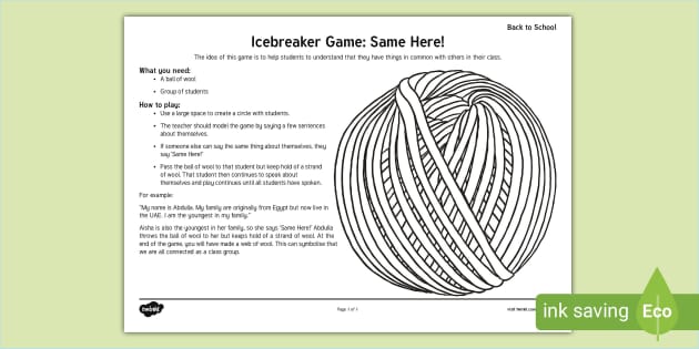 Think Fast Icebreaker Game Printable | Instant Download