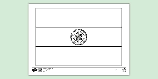 India Flag Colouring (teacher made) - Twinkl