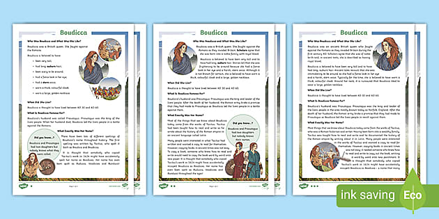 FREE Boudicca KS2 Picture and Discussion Cards — PlanBee
