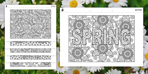 Spring Mindfulness Colouring | Student Wellbeing | Beyond