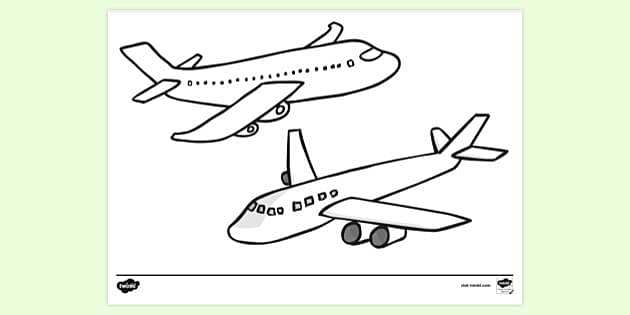 Airplane Drawing Line Art Vector Illustration Coloring Book Cartoon  Aeroplane Stock Vector by Ahmedrazu 583200352
