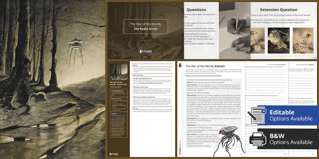 The War of the Worlds Lesson 2 | Radio Script | GCSE English