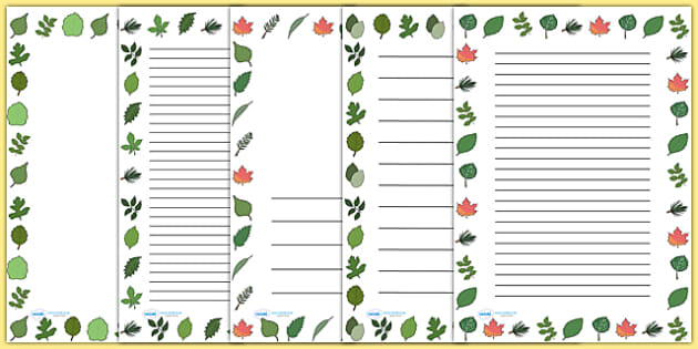 Science Inspired Border Lined Paper | Pretty Paper (Earth Day)