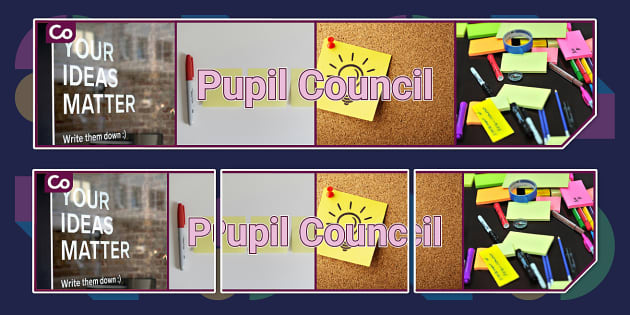 Whole School Display Pupil Council Banner Twinkl