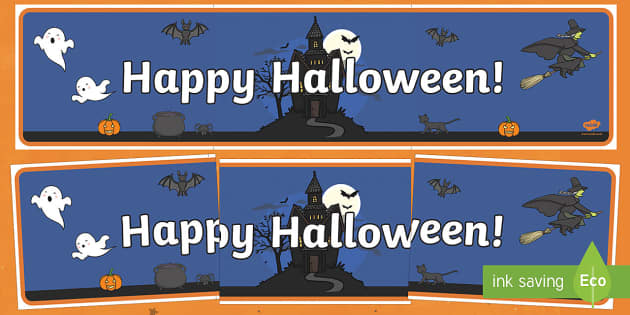 Happy Halloween Display Banner Teacher Made