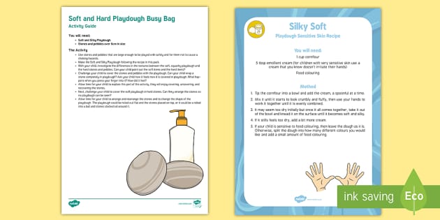 Soft & Hard Concept Modelling Dough Busy Bag Resource Pack for Parents
