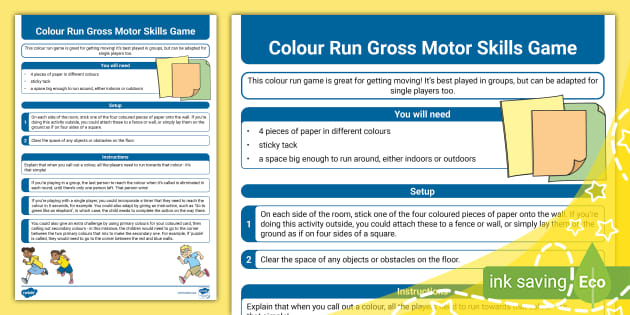 Color Gross Motor Games for Kids